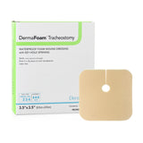 DermaFoam® Tracheostomy Foam Dressing 3-1/2 X 3-1/2 Inch Without Border Waterproof Backing Nonadhesive Fenestrated Square Sterile (946613_BX) 10/BX