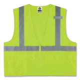 ergodyne® GloWear 8225Z Class 2 Standard Solid Vest, Polyester, Lime, Large/X-Large, Ships in 1-3 Business Days (EGO21165) Each