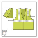 ergodyne® GloWear 8210Z Class 2 Economy Mesh Vest, Polyester, Lime, Small/Medium, Ships in 1-3 Business Days (EGO21053) Each