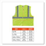 ergodyne® GloWear 8205Z Class 2 Super Economy Mesh Vest, Polyester, Lime, Small/Medium, Ships in 1-3 Business Days (EGO20993) Each