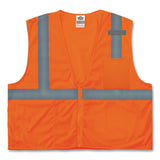 ergodyne® GloWear 8210Z Class 2 Economy Mesh Vest, Polyester, Orange, Small/Medium, Ships in 1-3 Business Days (EGO21043) Each