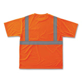 ergodyne® GloWear 8289 Class 2 Hi-Vis T-Shirt, Polyester, Orange, 4X-Large, Ships in 1-3 Business Days (EGO21518) Each