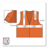ergodyne® GloWear 8210Z Class 2 Economy Mesh Vest, Polyester, Orange, 4X-Large/5X-Large, Ships in 1-3 Business Days (EGO21049) Each