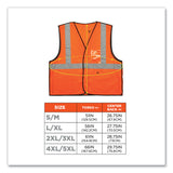ergodyne® GloWear 8216BA Class 2 Breakaway Mesh ID Holder Vest, Polyester, Large/X-Large, Orange, Ships in 1-3 Business Days (EGO21085) Each