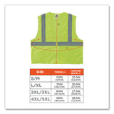 ergodyne® GloWear 8205Z Class 2 Super Economy Mesh Vest, Polyester, Lime, 4X-Large/5X-Large, Ships in 1-3 Business Days (EGO20999) Each