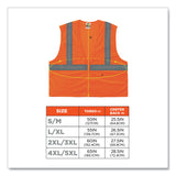 ergodyne® GloWear 8205Z Class 2 Super Economy Mesh Vest, Polyester, Orange, 4X-Large/5X-Large, Ships in 1-3 Business Days (EGO20989) Each
