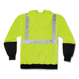 ergodyne® GloWear 8293 Hi-Vis Class 2 Hooded Sweatshirt Black Bottom, Polar Fleece, Small, Lime, Ships in 1-3 Business Days (EGO21682) Each