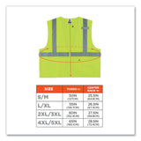 ergodyne® GloWear 8225Z Class 2 Standard Solid Vest, Polyester, Lime, Large/X-Large, Ships in 1-3 Business Days (EGO21165) Each
