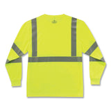 ergodyne® GloWear 8391 Class 3 Hi-Vis Long Sleeve Shirt, Polyester, Lime, 4X-Large, Ships in 1-3 Business Days (EGO21708) Each