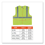 ergodyne® GloWear 8225HL Class 2 Standard Solid Hook and Loop Vest, Polyester, Lime, 4X-Large/5X-Large, Ships in 1-3 Business Days (EGO21189) Each