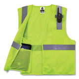 ergodyne® GloWear 8210Z Class 2 Economy Mesh Vest, Polyester, Lime, Small/Medium, Ships in 1-3 Business Days (EGO21053) Each