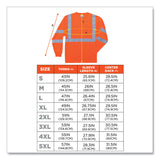 ergodyne® GloWear 8391 Class 3 Hi-Vis Long Sleeve Shirt, Polyester, Orange, Large, Ships in 1-3 Business Days (EGO21714) Each