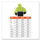 ergodyne® GloWear 8293 Hi-Vis Class 2 Hooded Sweatshirt Black Bottom, Polar Fleece, Small, Lime, Ships in 1-3 Business Days (EGO21682) Each