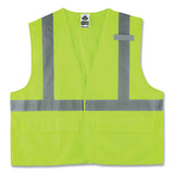 ergodyne® GloWear 8225HL Class 2 Standard Solid Hook and Loop Vest, Polyester, Lime, 4X-Large/5X-Large, Ships in 1-3 Business Days (EGO21189) Each