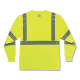 ergodyne® GloWear 8391 Class 3 Hi-Vis Long Sleeve Shirt, Polyester, Lime, Small, Ships in 1-3 Business Days (EGO21702) Each