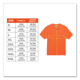 ergodyne® GloWear 8089 Non-Certified Hi-Vis T-Shirt, Polyester, X-Large, Orange, Ships in 1-3 Business Days (EGO21565) Each