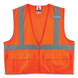 ergodyne® GloWear 8225Z Class 2 Standard Solid Vest, Polyester, Orange, 4X-Large/5X-Large, Ships in 1-3 Business Days (EGO21159) Each