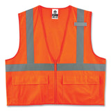 ergodyne® GloWear 8225Z Class 2 Standard Solid Vest, Polyester, Orange, 2X-Large/3X-Large, Ships in 1-3 Business Days (EGO21157) Each