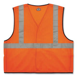 ergodyne® GloWear 8216BA Class 2 Breakaway Mesh ID Holder Vest, Polyester, Large/X-Large, Orange, Ships in 1-3 Business Days (EGO21085) Each