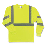 ergodyne® GloWear 8391 Class 3 Hi-Vis Long Sleeve Shirt, Polyester, Lime, 4X-Large, Ships in 1-3 Business Days (EGO21708) Each
