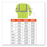 ergodyne® GloWear 8391 Class 3 Hi-Vis Long Sleeve Shirt, Polyester, Lime, 4X-Large, Ships in 1-3 Business Days (EGO21708) Each