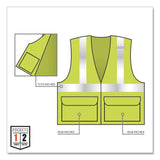 ergodyne® GloWear 8225HL Class 2 Standard Solid Hook and Loop Vest, Polyester, Lime, Large/X-Large, Ships in 1-3 Business Days (EGO21185) Each