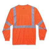 ergodyne® GloWear 8391 Class 3 Hi-Vis Long Sleeve Shirt, Polyester, Orange, Small, Ships in 1-3 Business Days (EGO21712) Each