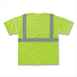 ergodyne® GloWear 8289 Class 2 Hi-Vis T-Shirt, Polyester, Lime, Large, Ships in 1-3 Business Days (EGO21504) Each