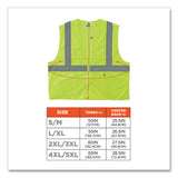 ergodyne® GloWear 8205Z Class 2 Super Economy Mesh Vest, Polyester, Lime, 2X-Large/3X-Large, Ships in 1-3 Business Days (EGO20997) Each