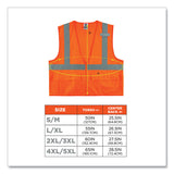 ergodyne® GloWear 8225Z Class 2 Standard Solid Vest, Polyester, Orange, Large/-Large, Ships in 1-3 Business Days (EGO21155) Each