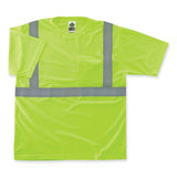 ergodyne® GloWear 8289 Class 2 Hi-Vis T-Shirt, Polyester, Lime, Medium, Ships in 1-3 Business Days (EGO21503) Each