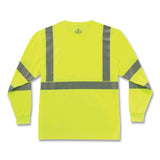 ergodyne® GloWear 8391 Class 3 Hi-Vis Long Sleeve Shirt, Polyester, Lime, 2X-Large, Ships in 1-3 Business Days (EGO21706) Each