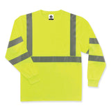 ergodyne® GloWear 8391 Class 3 Hi-Vis Long Sleeve Shirt, Polyester, Lime, X-Large, Ships in 1-3 Business Days (EGO21705) Each