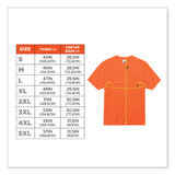 ergodyne® GloWear 8089 Non-Certified Hi-Vis T-Shirt, Polyester, Large, Orange, Ships in 1-3 Business Days (EGO21564) Each