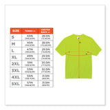 ergodyne® GloWear 8089 Non-Certified Hi-Vis T-Shirt, Polyester, 4X-Large, Lime, Ships in 1-3 Business Days (EGO21558) Each