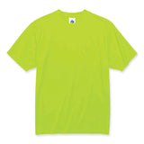 ergodyne® GloWear 8089 Non-Certified Hi-Vis T-Shirt, Polyester, 4X-Large, Lime, Ships in 1-3 Business Days (EGO21558) Each