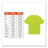 ergodyne® GloWear 8089 Non-Certified Hi-Vis T-Shirt, Polyester, 5X-Large, Lime, Ships in 1-3 Business Days (EGO21559) Each