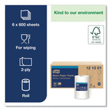 Tork® Advanced Centerfeed Hand Towel, 2-Ply, 9 x 11.8, White, 600/Roll, 6/Carton (TRK121201) 6 Rolls