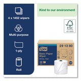 Tork® Paper Wiper Roll Towel, 1-Ply, 7.68" x 1,150 ft, White, 4 Rolls/Carton (TRK291380) Case of 4