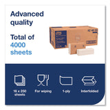 Tork® Advanced Multifold Hand Towel, 1-Ply, 9 x 9.5, White, 250/Pack, 16 Packs/Carton (TRK424824) Case of 4,000