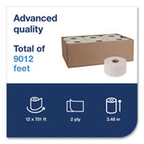 Tork® Advanced Jumbo Bath Tissue, Septic Safe, 2-Ply, White, 3.48" x 751 ft, 12 Rolls/Carton (TRK11020602) Case of 12