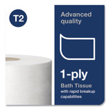 Tork® Advanced Jumbo Bath Tissue, Septic Safe, 1-Ply, White, 3.48" x 1,200 ft, 12 Rolls/Carton (TRK12013903) Case of 12