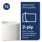 Tork® Advanced Mini-Jumbo Roll Bath Tissue, Septic Safe, 2-Ply, White, 3.48" x 751 ft, 12 Rolls/Carton (TRK12024402) Case of 12