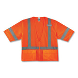 ergodyne® GloWear 8320Z Class 3 Standard Zipper Vest, Polyester, 4X-Large/5X-Large, Orange, Ships in 1-3 Business Days (EGO22119) Each