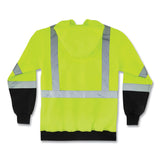 ergodyne® GloWear 8373 Hi-Vis Class 3 Hooded with Sweatshirt Black Bottom, Polar Fleece, Lime, Medium, Ships in 1-3 Business Days (EGO21883) Each