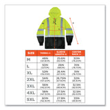 ergodyne® GloWear 8373 Hi-Vis Class 3 Hooded with Sweatshirt Black Bottom, Polar Fleece, Lime, Medium, Ships in 1-3 Business Days (EGO21883) Each