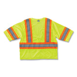 ergodyne® GloWear 8330Z Class 3 Two-Tone Zipper Vest, Polyester, 4X-Large/5X-Large, Lime, Ships in 1-3 Business Days (EGO22189) Each