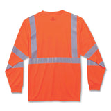 ergodyne® GloWear 8391 Class 3 Hi-Vis Long Sleeve Shirt, Polyester, Orange, 5X-Large, Ships in 1-3 Business Days (EGO21719) Each