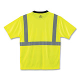 ergodyne® GloWear 8289BK Class 2 Hi-Vis T-Shirt with Black Bottom, X-Large, Lime, Ships in 1-3 Business Days (EGO22505) Each