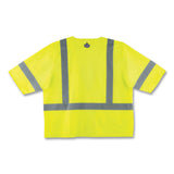 ergodyne® GloWear 8320Z Class 3 Standard Zipper Vest, Polyester, Small/Medium, Lime, Ships in 1-3 Business Days (EGO22123) Each